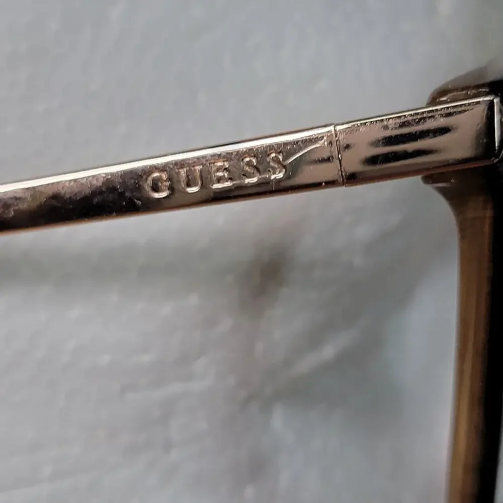 Guess Eyeglasses Gold Glitter / Black Frames 56/14 145